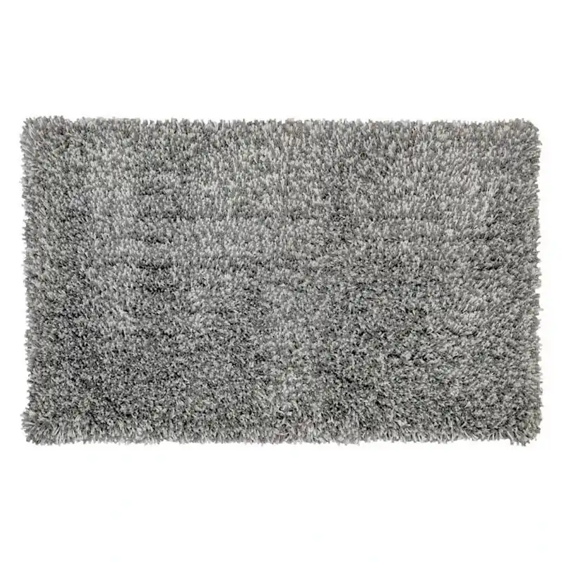 Sttelli Intermix Gray Cotton‑Polyester Bath Mat – 32×20 in, Machine‑Washable & Non‑Slip