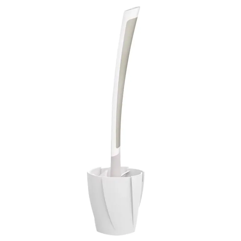 Looeez Toilet Bowl Brush & Holder - White, 18.3 In Height