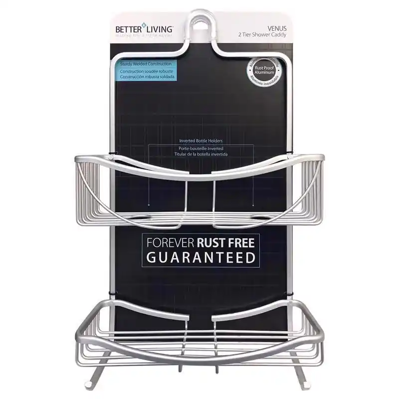 Venus 19.5 In. H X 4.5 In. W X 11 In. L Gray Shower Caddy