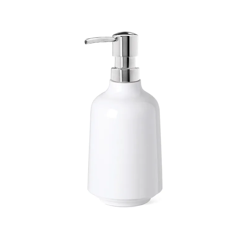 Step 13 Oz Counter Top Pump Soap Dispenser - White, Modern Design