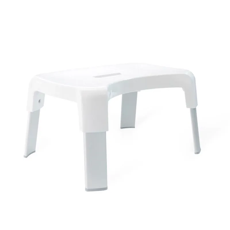 White Plastic Toilet Stool - Multi-purpose Bathroom Foot Stool