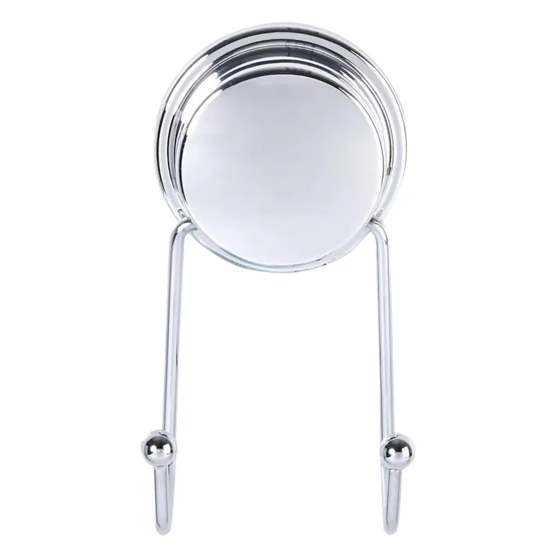 Stick N Lock Plus Chrome Silver Double Robe Hook 4.33 In. H X 1.85 In. W X 2.36 In. L
