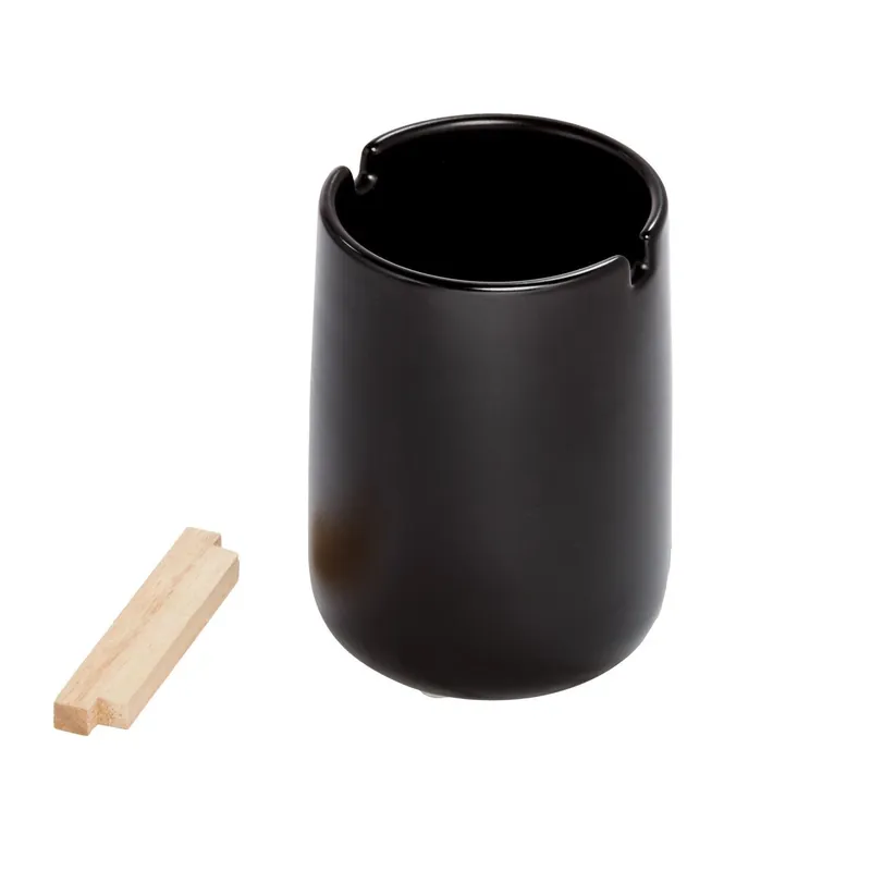 Eco Vanity Black Ceramic Toothbrush Holder - 4.45 In Height