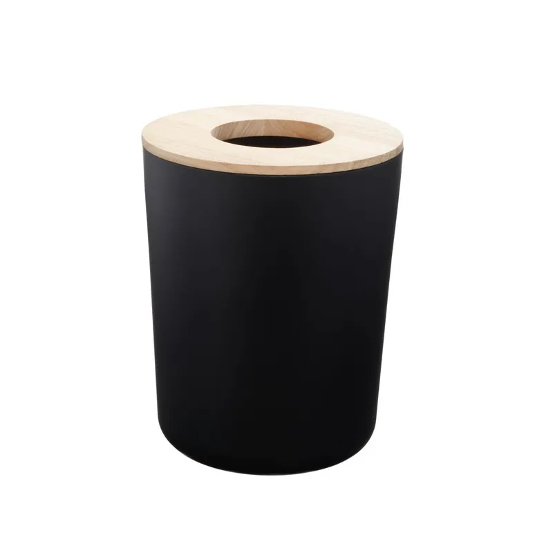 Eco Vanity 5 Gallon Black Steel Trash Can With Sustainable Lid