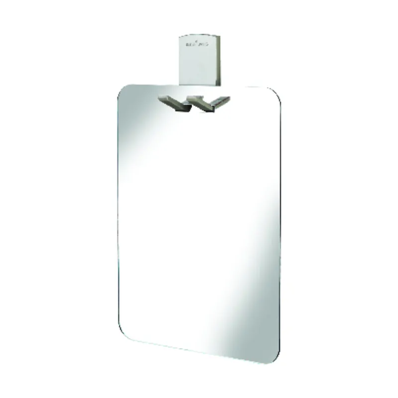 Viso Frameless Chrome Silver Glass Shower Mirror 10.95 In. H X 6.3 In. W