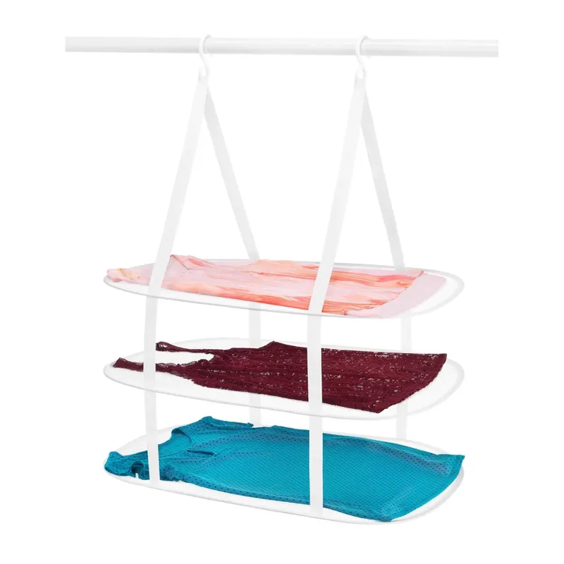 33 In. H X 27.25 In. W X 19.25 In. D Steel Hanging Collapsible Clothes Drying Rack