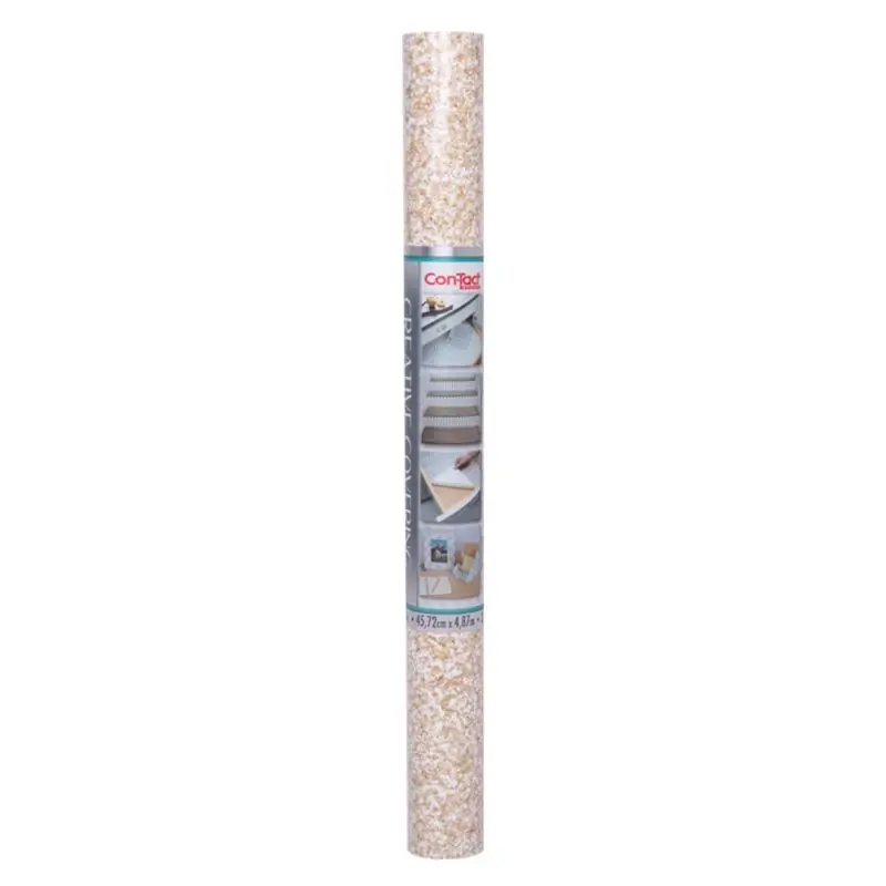 16 Ft. L X 18 In. W Beige Granite Self-adhesive Shelf Liner