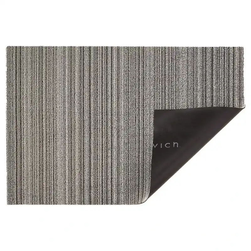 24 In. W X 36 In. L Gray/white Skinny Stripe Polyester/vinyl Utility Mat