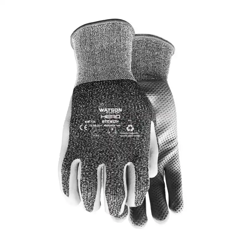 Watson Gloves Stealth Hero Black Gloves L Nitrile/polyester Knit