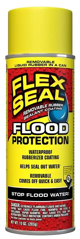 Flex Seal Family Of Products Flood Protection Yellow Rubber Spray Sealant 10 Oz