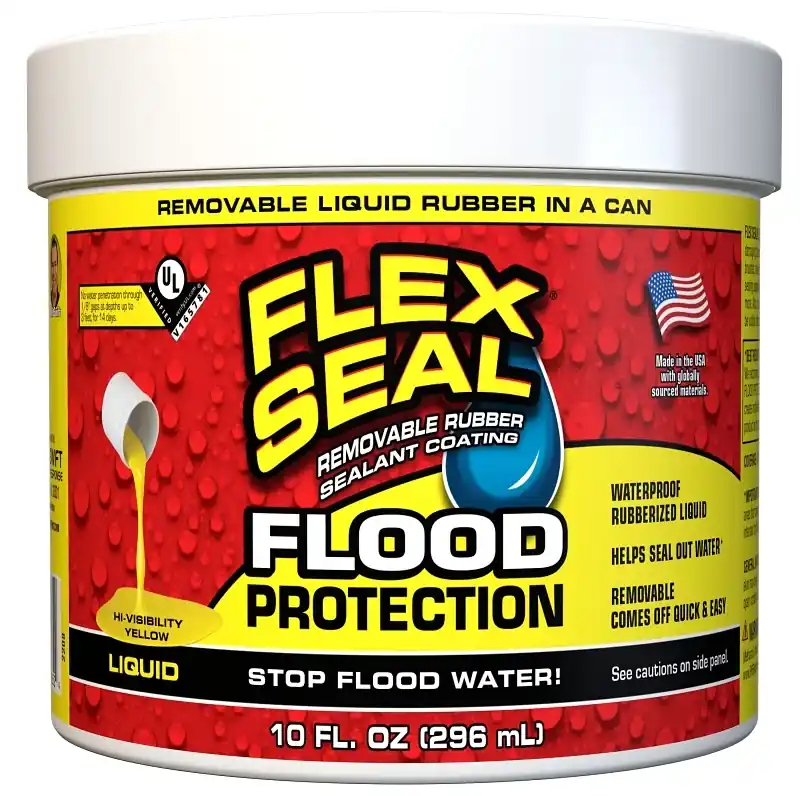 Flex Seal Family Of Products Flood Protection Yellow Liquid Rubber Sealant Coating 10 Oz