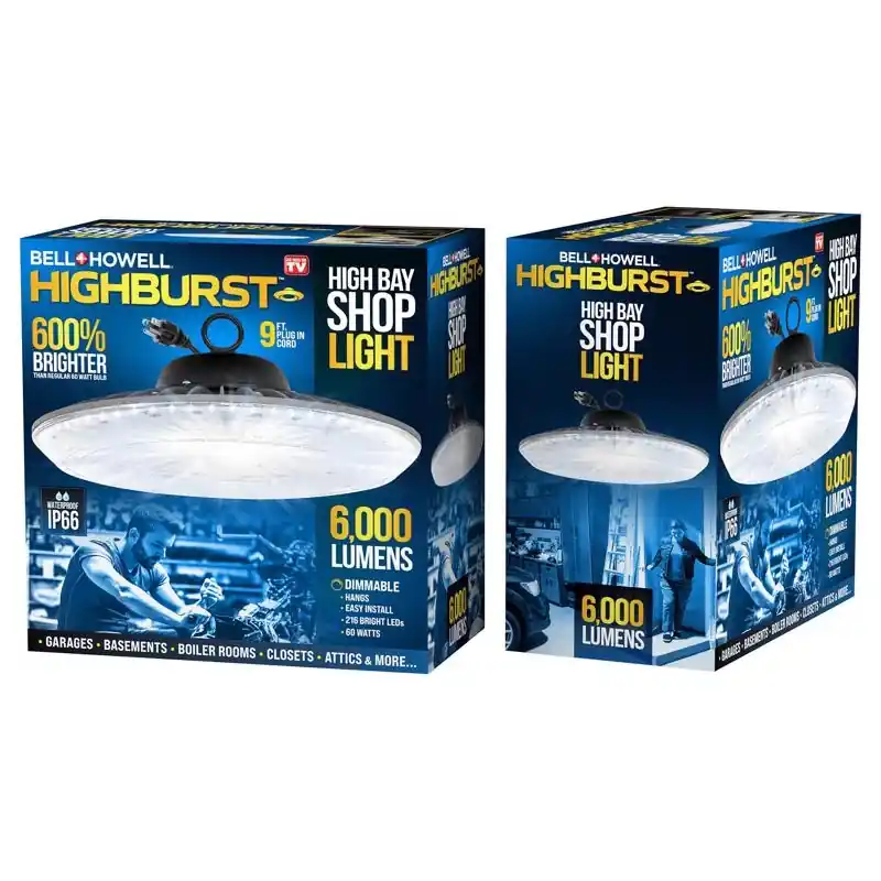 Bell & Howell Highburst 6.6 Inch 55 Watt 6000 Lumens Led Shop Light