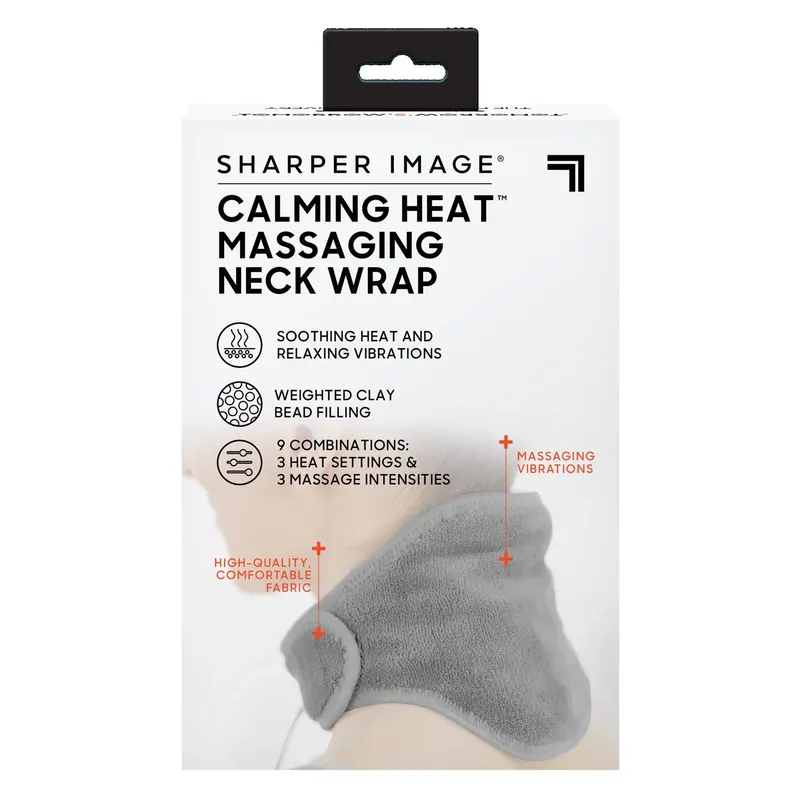 Sharper Image Calming Heat Massaging Neck Wrap Polyester 1 Pk
