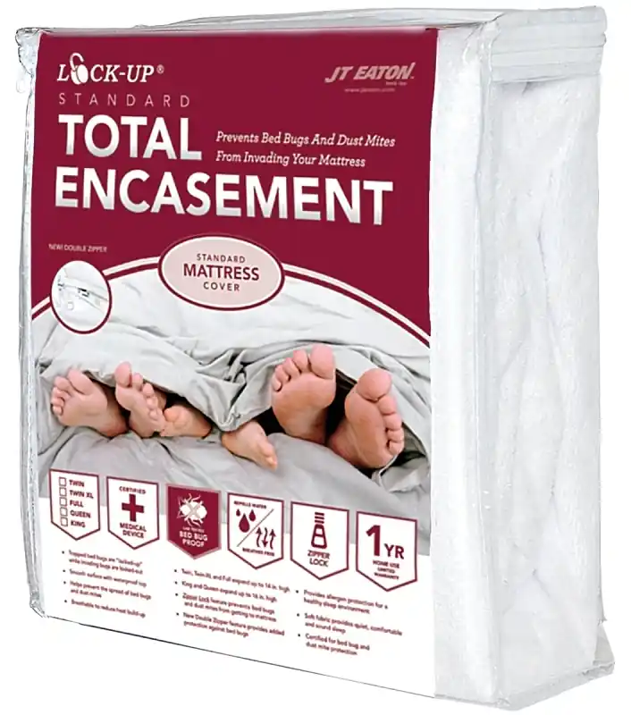 Lock-up Queen Stretch-knit Polyester Mattress Encasement Cover - Bed Bug Protection