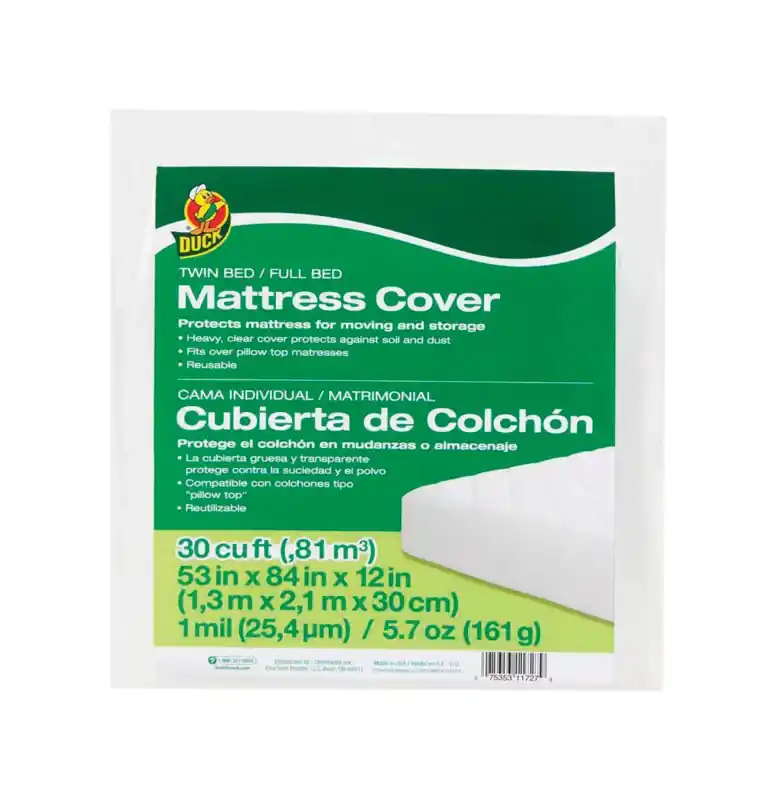 Full Clear Plastic Mattress Cover - Heavy Duty Protection For Standard Mattresses