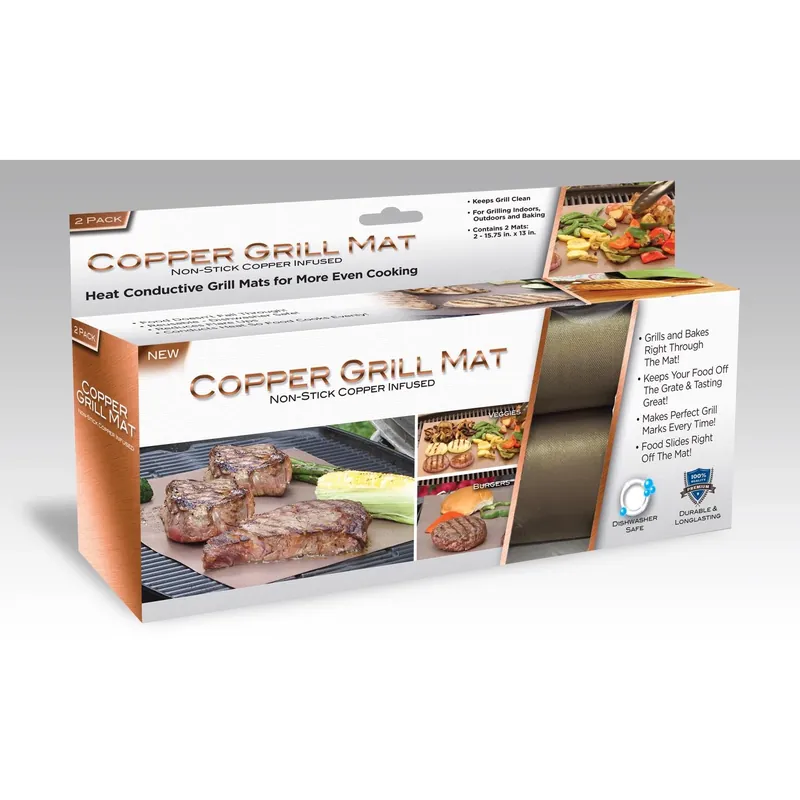 Ideavillage Plastic Grill Cooking Mat 550 F 13 In. L X 7 In. W 2 Pk
