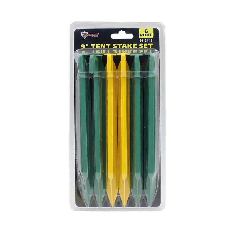Max Force Outdoors And Camping Tent Stake Set Plastic 6 Pk