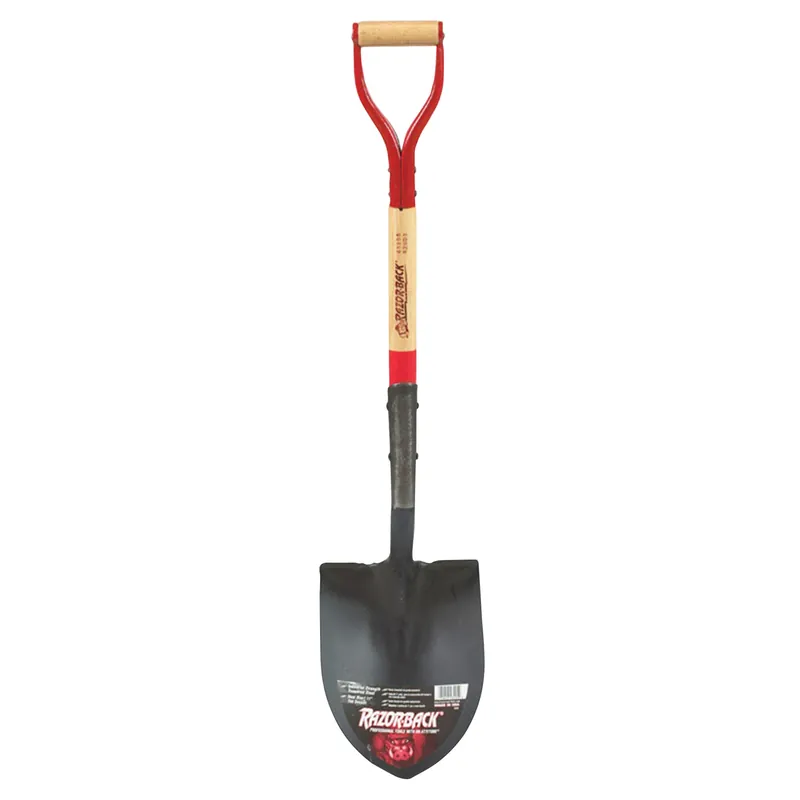 41.5 In. Steel Round Point Shovel With Wood D-handle
