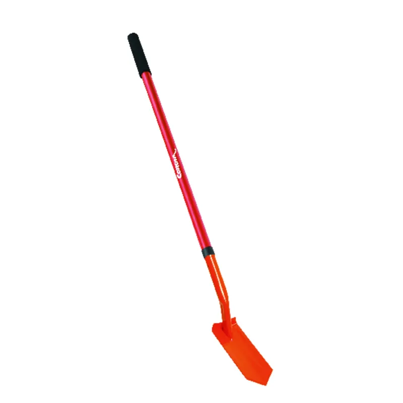 52 In. Steel V-shaped Trenching Shovel With Fiberglass Handle