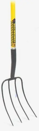 4-tine Hardwood Manure Fork With 54" Long Handle