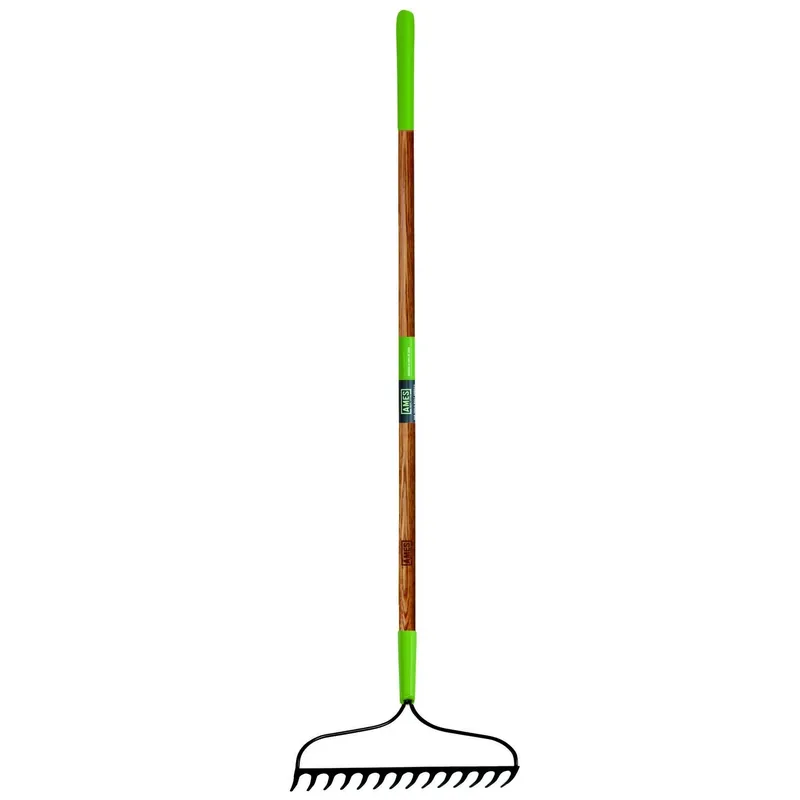 Welded Bow Rake, 16 Tine, Cushioned Hardwood Handle