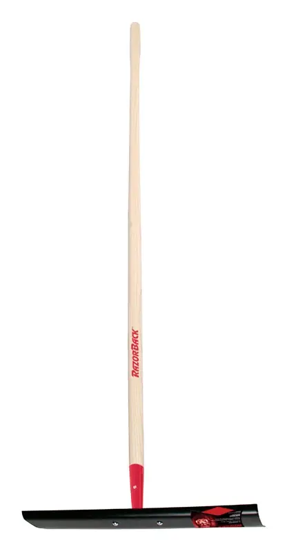 Razor-back 60.33 In. L X 20 In. W Steel Concrete Rake With Wood Handle