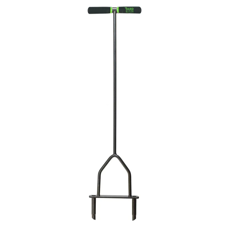 37 Inch Lawn Aerator With Steel Tines And Comfort Grip Handle