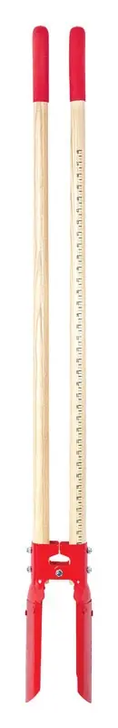 Steel Post Hole Digger With Wood Handle, 5.5 In. W X 44 In. L