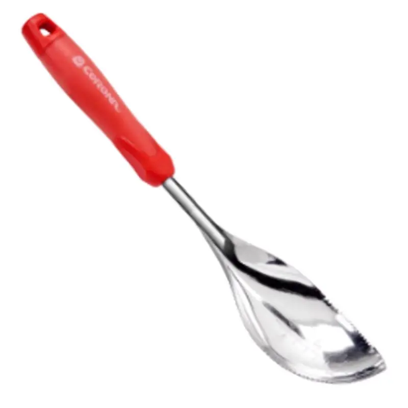 12 Inch Stainless Steel Scooper With Rubber Handle For Lawn And Garden