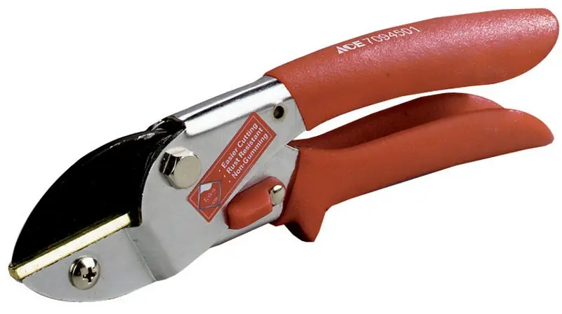 8 Inch Steel Anvil Pruners With Non-stick Coating And Non-slip Grip