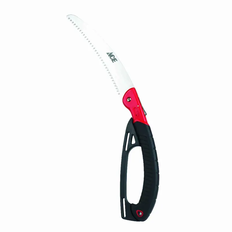 10.5 In. Chrome Plated Sk5 Triple Cut Folding Pruning Saw With Non-slip Grip