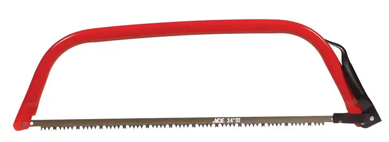 24 In. Chrome Plated Sk5 Raker Tooth Bow Saw With High-frequency Induction Hardened Blade