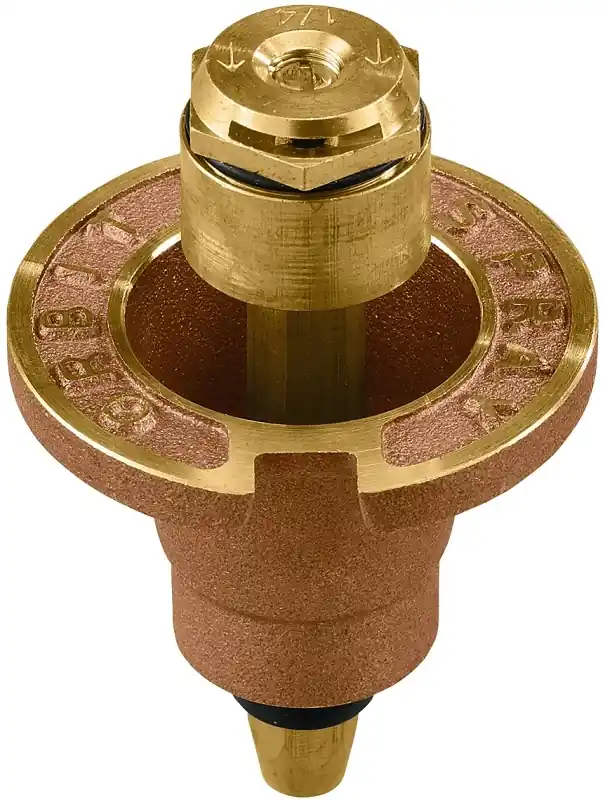 Underground Sprinkler Pop-Up Head, Brass, Quarter-Circle