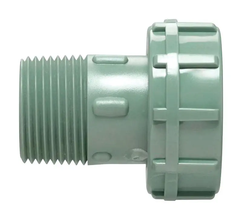 Underground Sprinkler Swivel Manifold Adapter, Green, 1-In. MPT X 1-1/4-In. Female Buttress