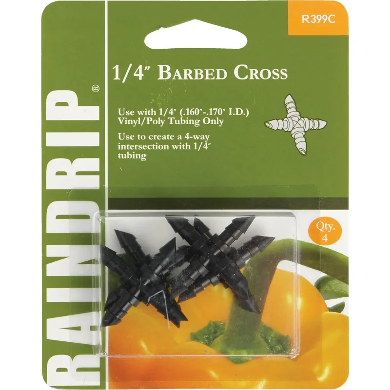 Raindrip 1/4 In. Barbed Drip Irrigation Cross 4 Pk