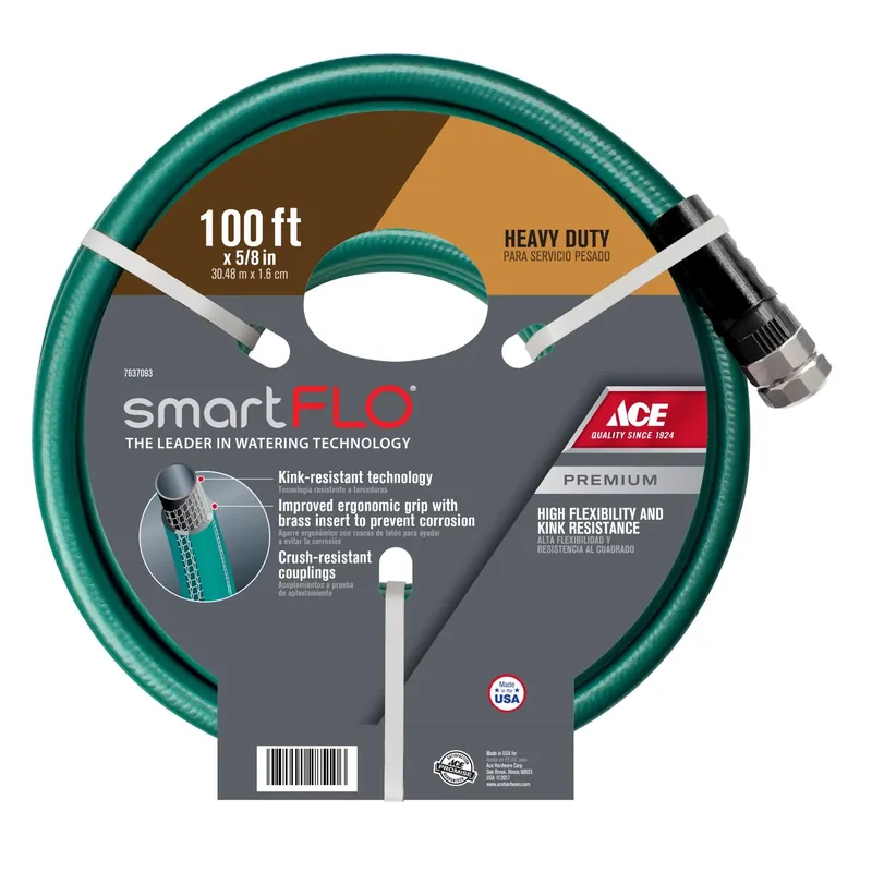 Smartflo 5/8 In. Diameter X 100 Ft. Length Heavy Duty Garden Hose Green