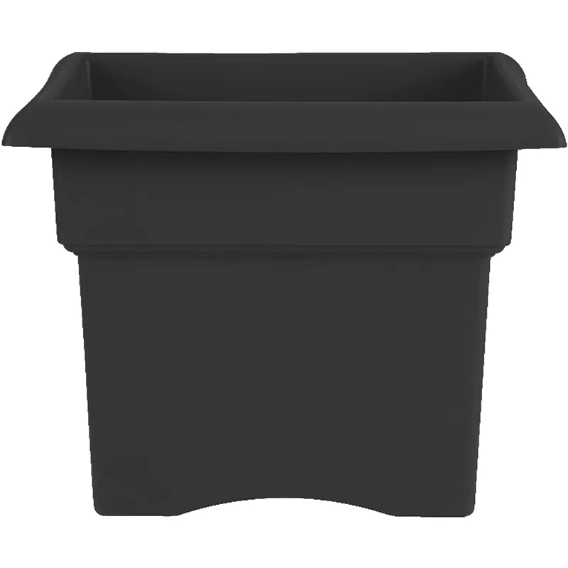 Veranda 11.25 In. H X 14 In. W X 13.98 In. D Plastic Planter Box Black