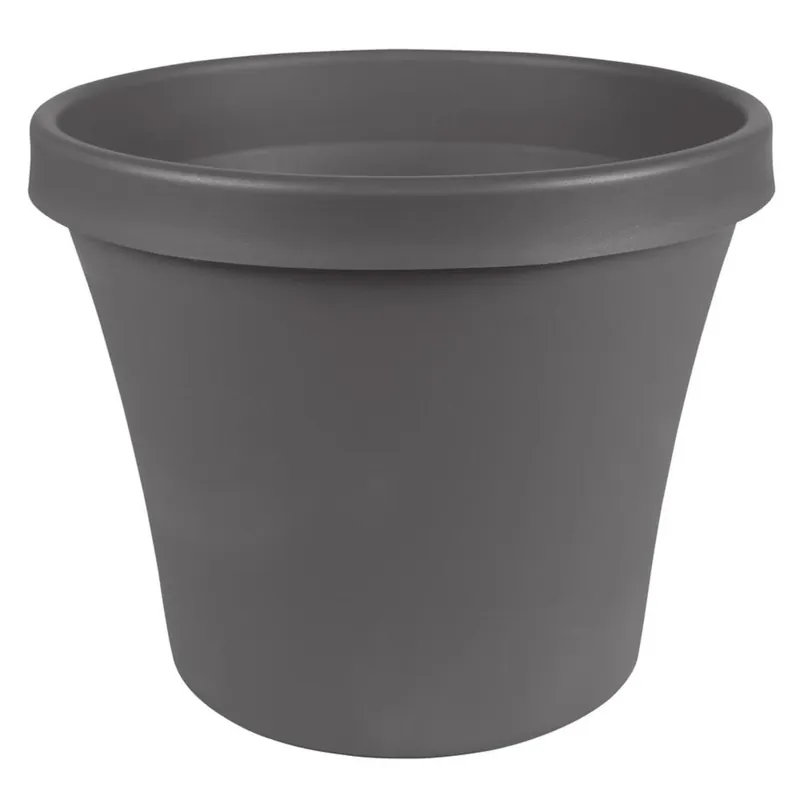 Terra 20.2 In. H X 24 In. D Charcoal Plastic Planter For Indoor And Outdoor Use