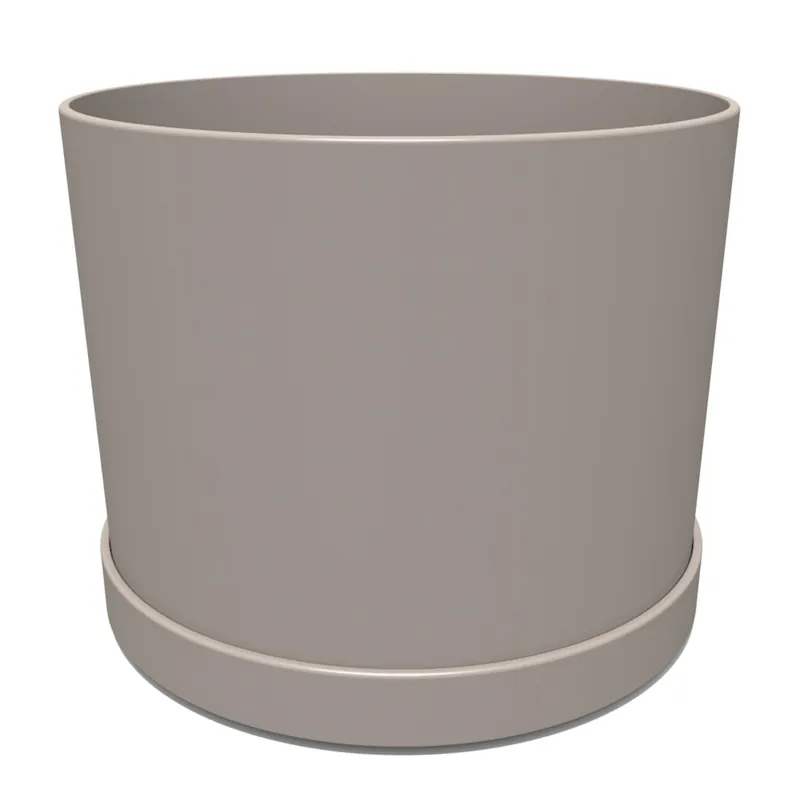 Mathers Collection 6 In. Pebble Stone Plastic Planter With Saucer