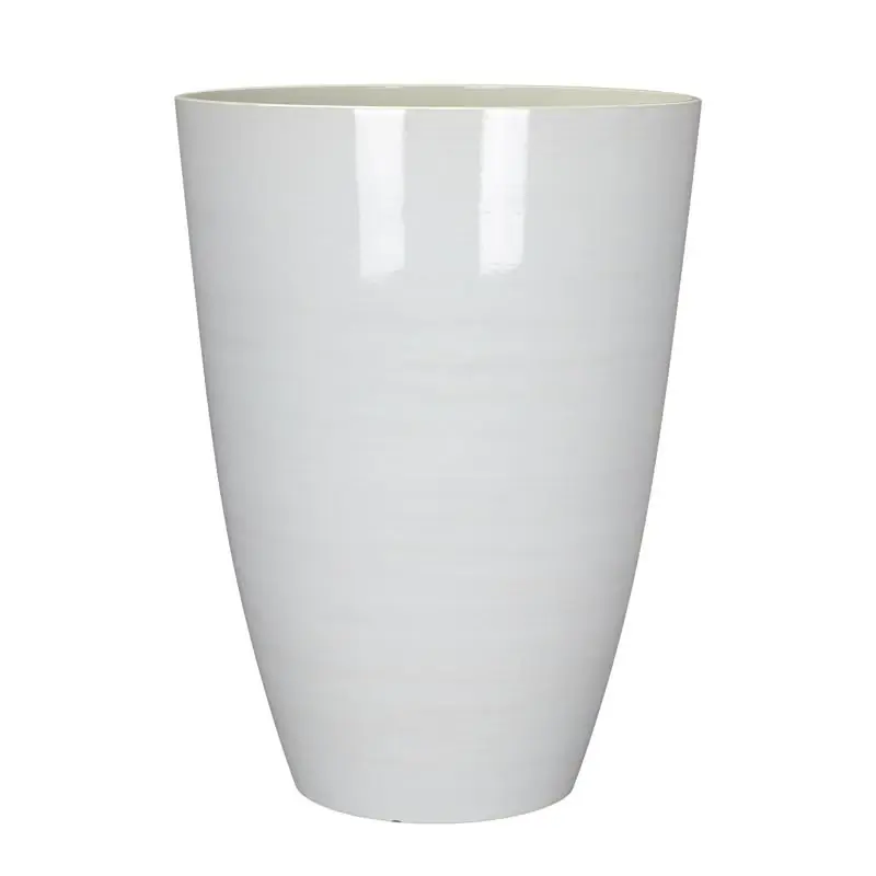 22 In. H X 16 In. D Polyresin Baja Planter - White