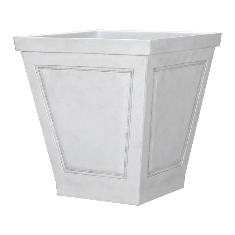 16.7 In. H X 16 In. D Polyresin New England Planter - White