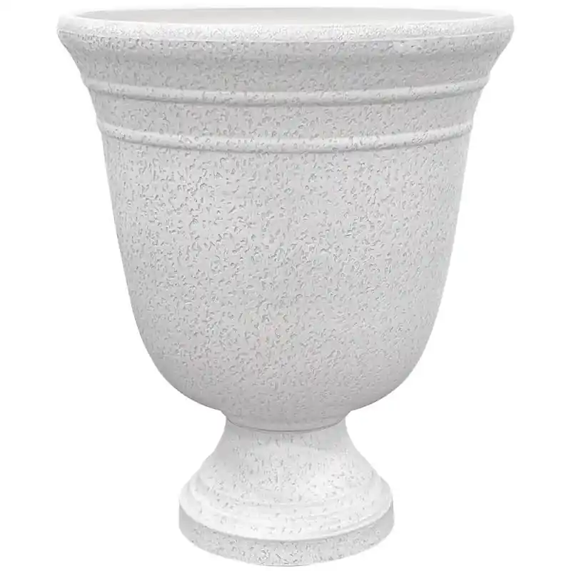 Classic Home & Garden 19.5 In H X 16 In D White Plastic Westpoint Urn Planter