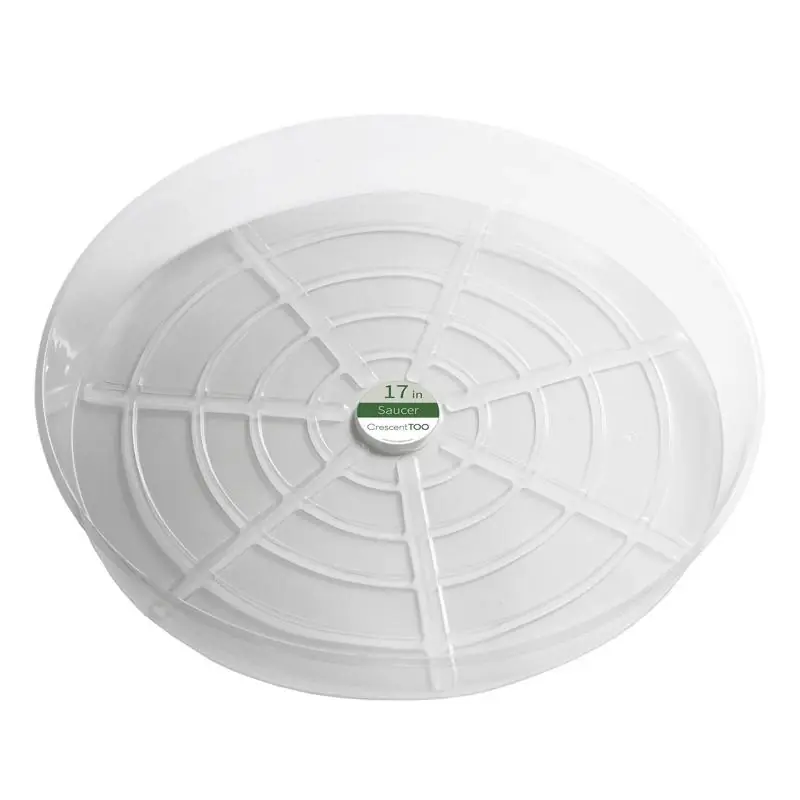 17 Inch Diameter Clear Plastic Plant Saucer For Indoor Use