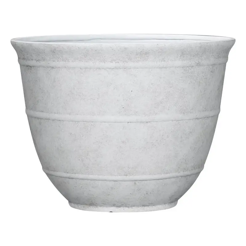 L&g 9 In. H X 12 In. W Polyresin Brighton Planter White
