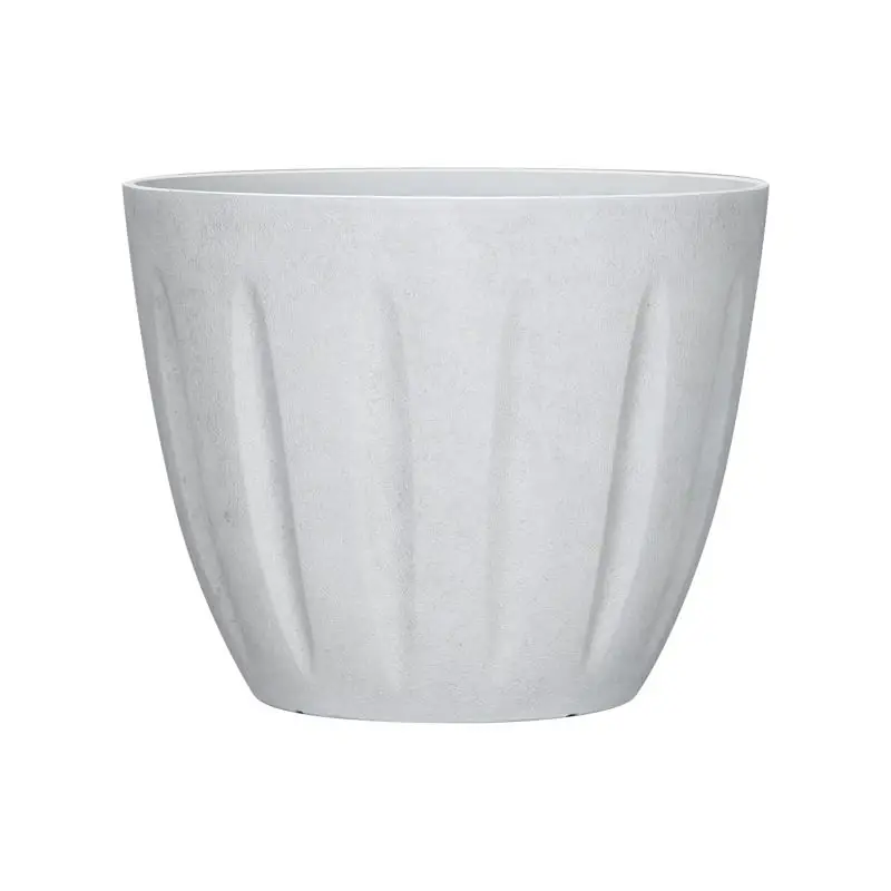 L&g 9.6 In. H X 12 In. W Polyresin Spritzer Planter White