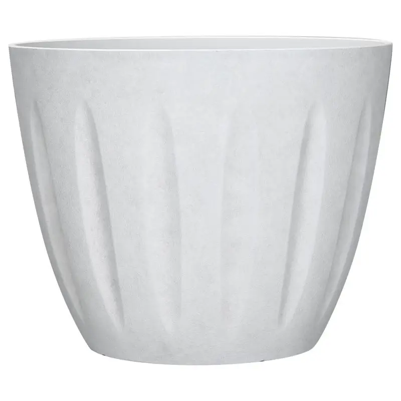 L&g 12.8 In. H X 16 In. W Polyresin Spritzer Planter White