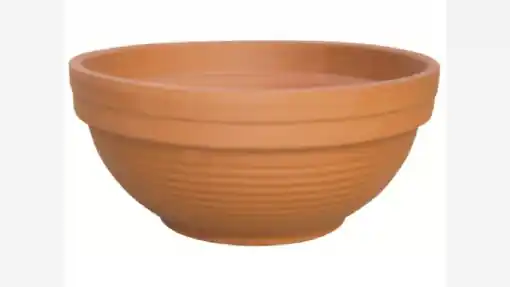 Clay Sun Ridged Bowl 10.75 Inch Decorative Serving Dish