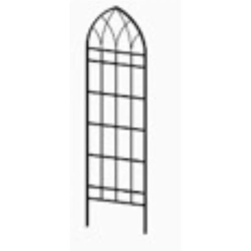 Living Accents 80‑Inch Black Steel Garden Trellis