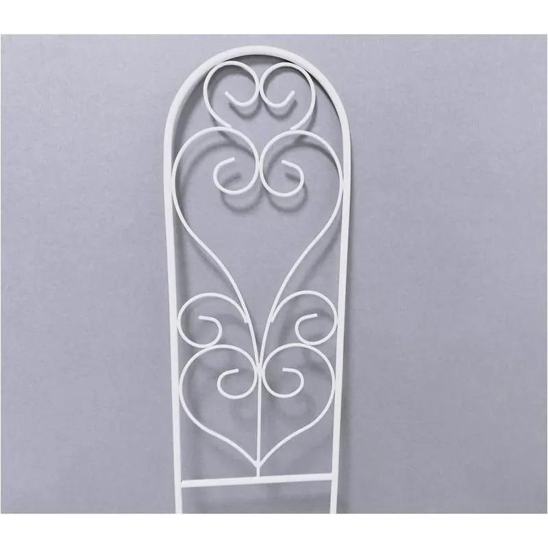 Living Accents 24‑Inch White Steel Trellis – Indoor & Outdoor Garden Accent