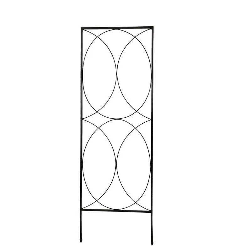 Living Accents 40‑Inch Black Steel Ornamental Garden Trellis